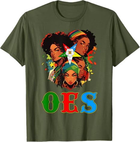 OES Afro Sisters Squad Team Eastern Star Women's Equality T-Shirt - FUKAMASONIC