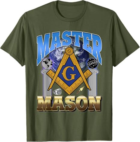 Masonic Pillars Master Mason Lodge Freemason Ring Trowel Bro T-Shirt - FUKAMASONIC