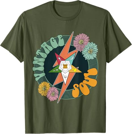 OES Vintage Soul Retro Flower Eastern Star Fall Thanksgiving T-Shirt - FUKAMASONIC