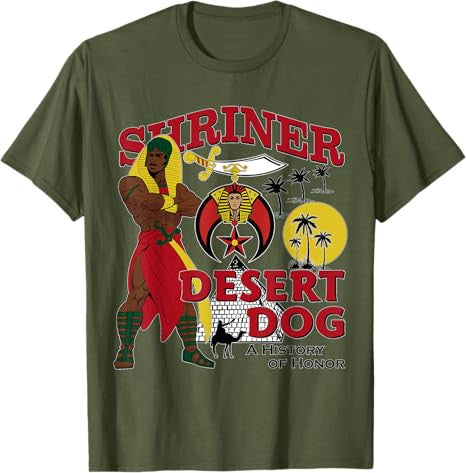 Shriner Desert Dog A History Of Honor Masonic Christmas T-Shirt - FUKAMASONIC