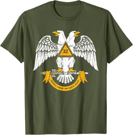 32nd Degree Masonic Scottish Rite Wings Down Father's Day T-Shirt - FUKAMASONIC
