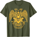 Masons Scottish Rite Eagle Skull & Bones Masonic Emblems T-Shirt - FUKAMASONIC