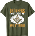 Brothers By Choice Masonry Freemasonry Masonic Freemason T-Shirt - FUKAMASONIC