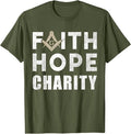 Faith Hope Charity Pillar Freemasonry Freemasons Masonic T-Shirt - FUKAMASONIC