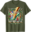 They Ain't Us OES Pearl High Heels Platform Green Sisters T-Shirt - FUKAMASONIC