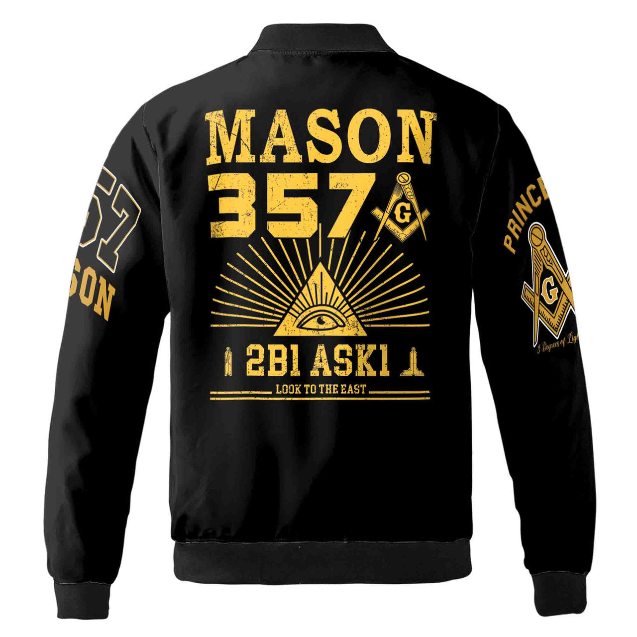 Customize Lodge Name and Number Freemasonry 357 Prince Hall Masonic Symbol Unisex Bomber Jacket S-5XL - FUKAMASONIC