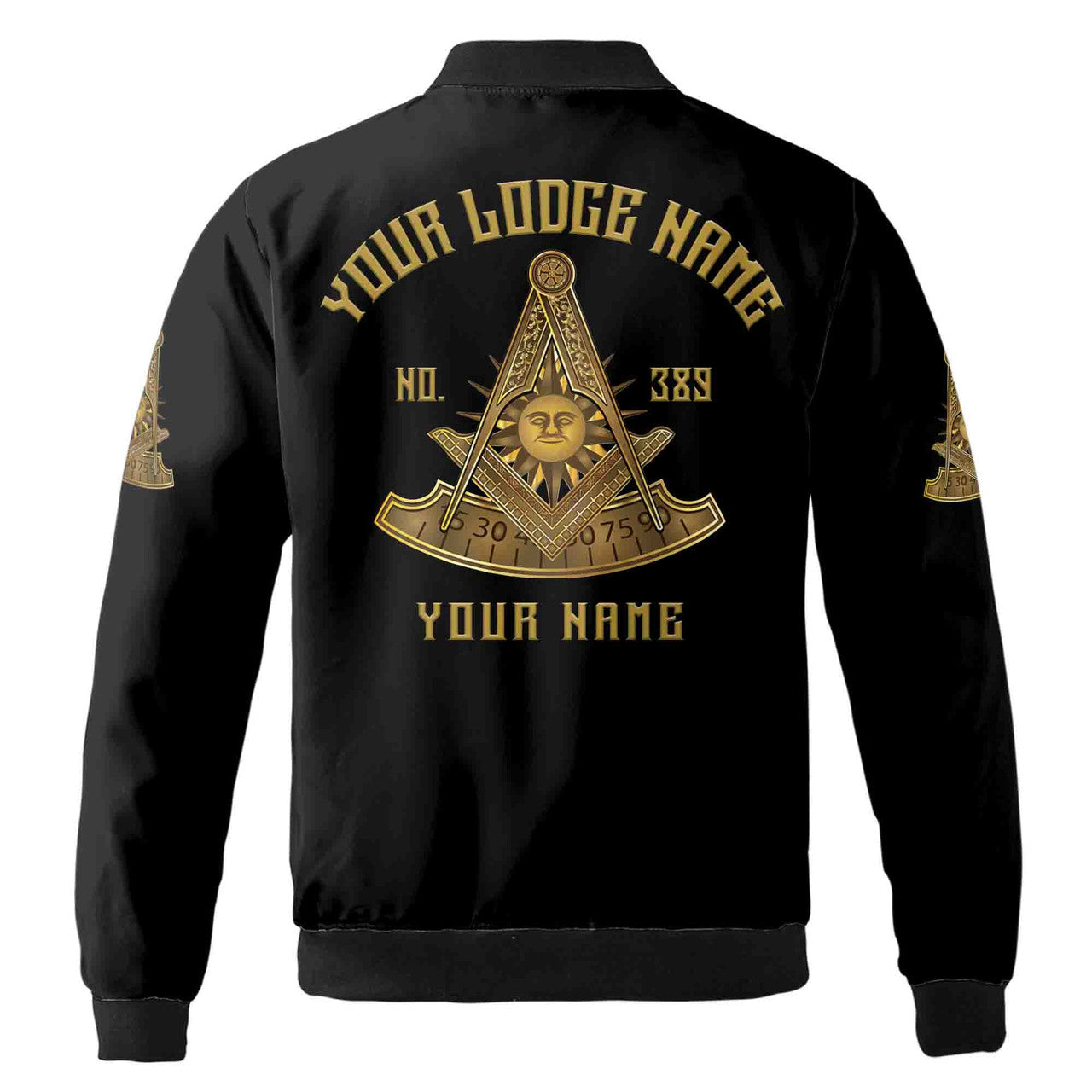 Custom Lodge Name Number Masonic Past Master Sun Freemason Unisex Bomber Jacket S-5XL - FUKAMASONIC