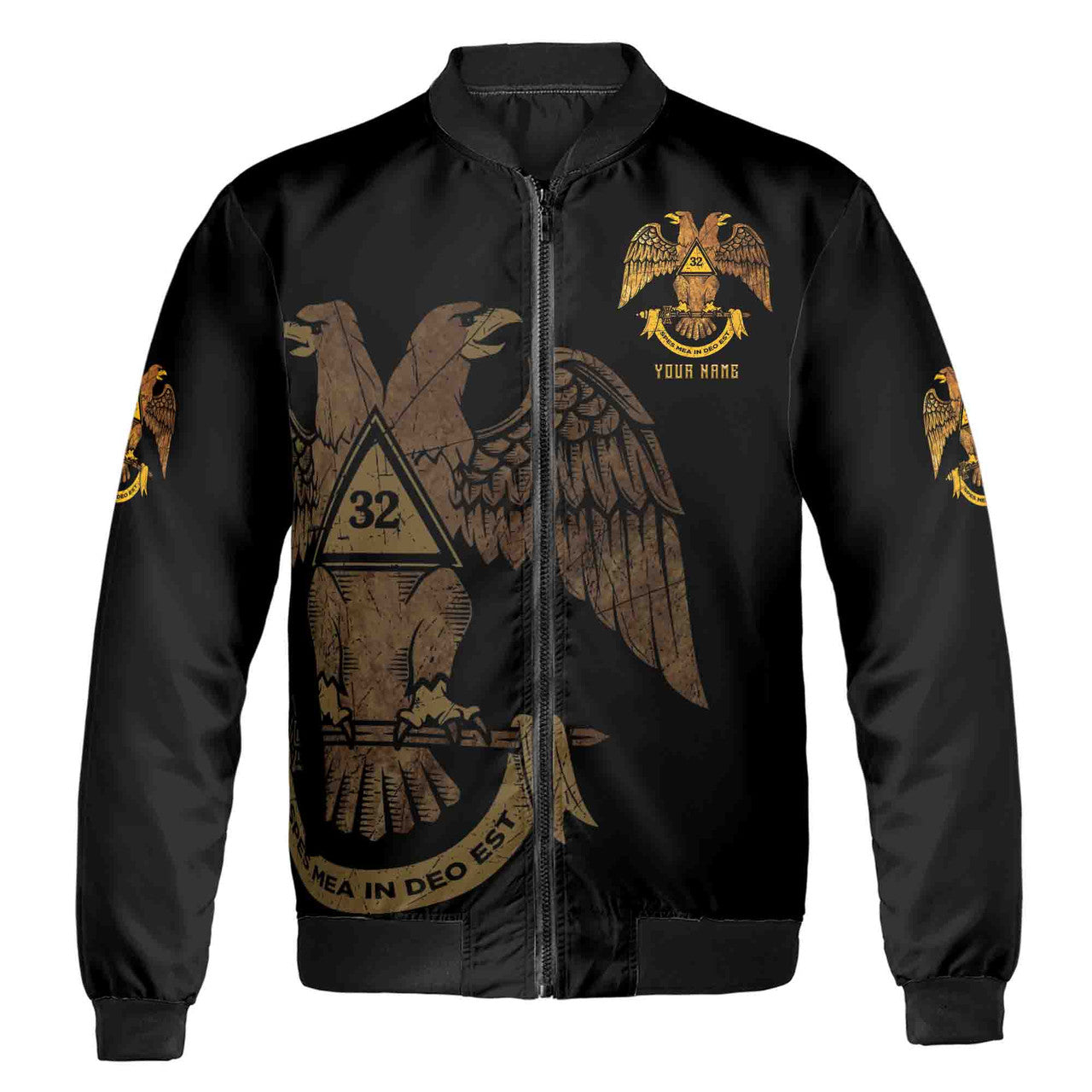 Custom Scottish Rite 32 Degree Emblem Masonic Unisex Bomber Jacket S-5XL - FUKAMASONIC
