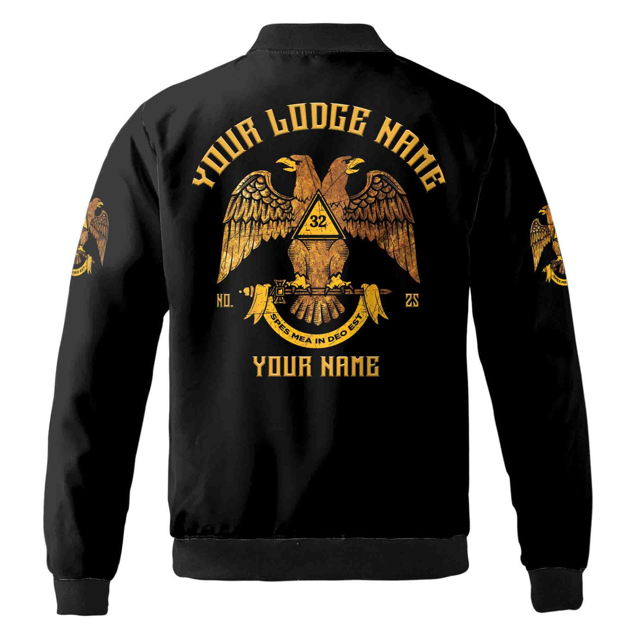 Custom Scottish Rite 32 Degree Emblem Masonic Unisex Bomber Jacket S-5XL - FUKAMASONIC