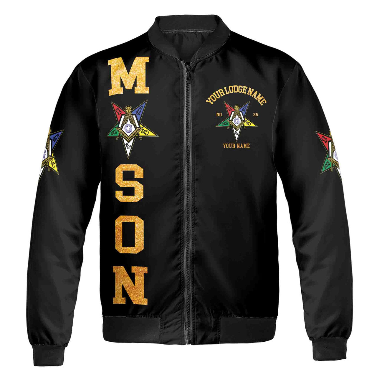 Order Of The Eastern Star OES Masonic Unisex Bomber Jacket S-5XL - FUKAMASONIC