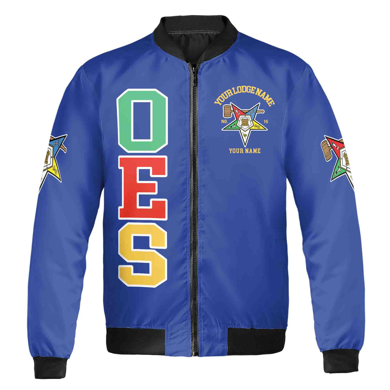 Custom Name Order of the Eastern Star Past Matron OES Unisex Bomber Jacket S-5XL - FUKAMASONIC