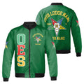 Customize Name Order of the Eastern Star OES Pentagon Down AF&AM Unisex Bomber Jacket S-5XL - FUKAMASONIC