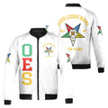 Customize Name Order of the Eastern Star OES Pentagon Down AF&AM Unisex Bomber Jacket S-5XL - FUKAMASONIC