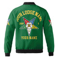 Customize Name Order of the Eastern Star OES Pentagon Down AF&AM Unisex Bomber Jacket S-5XL - FUKAMASONIC