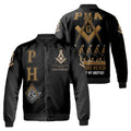 Customized Lodge Name, Name and Number PHA Bomber Jacket S-5XL - FUKAMASONIC