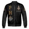Customized Lodge Name, Name and Number PHA Bomber Jacket S-5XL - FUKAMASONIC