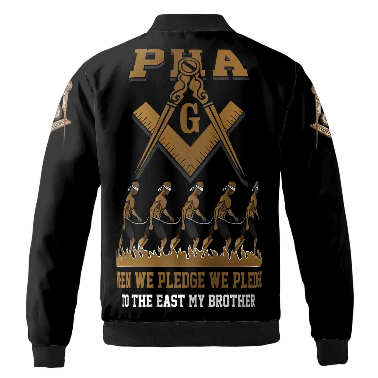 Customized Lodge Name, Name and Number PHA Bomber Jacket S-5XL - FUKAMASONIC