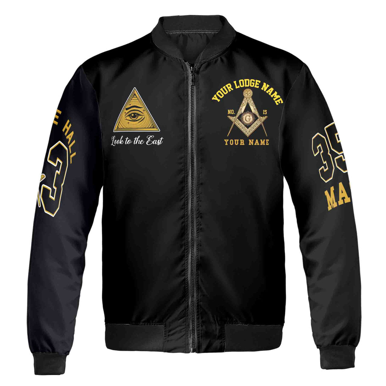 Customized Lodge Name and Number Freemasonry 357 Prince Hall Masonic Symbol Unisex Bomber Jacket S-5XL - FUKAMASONIC