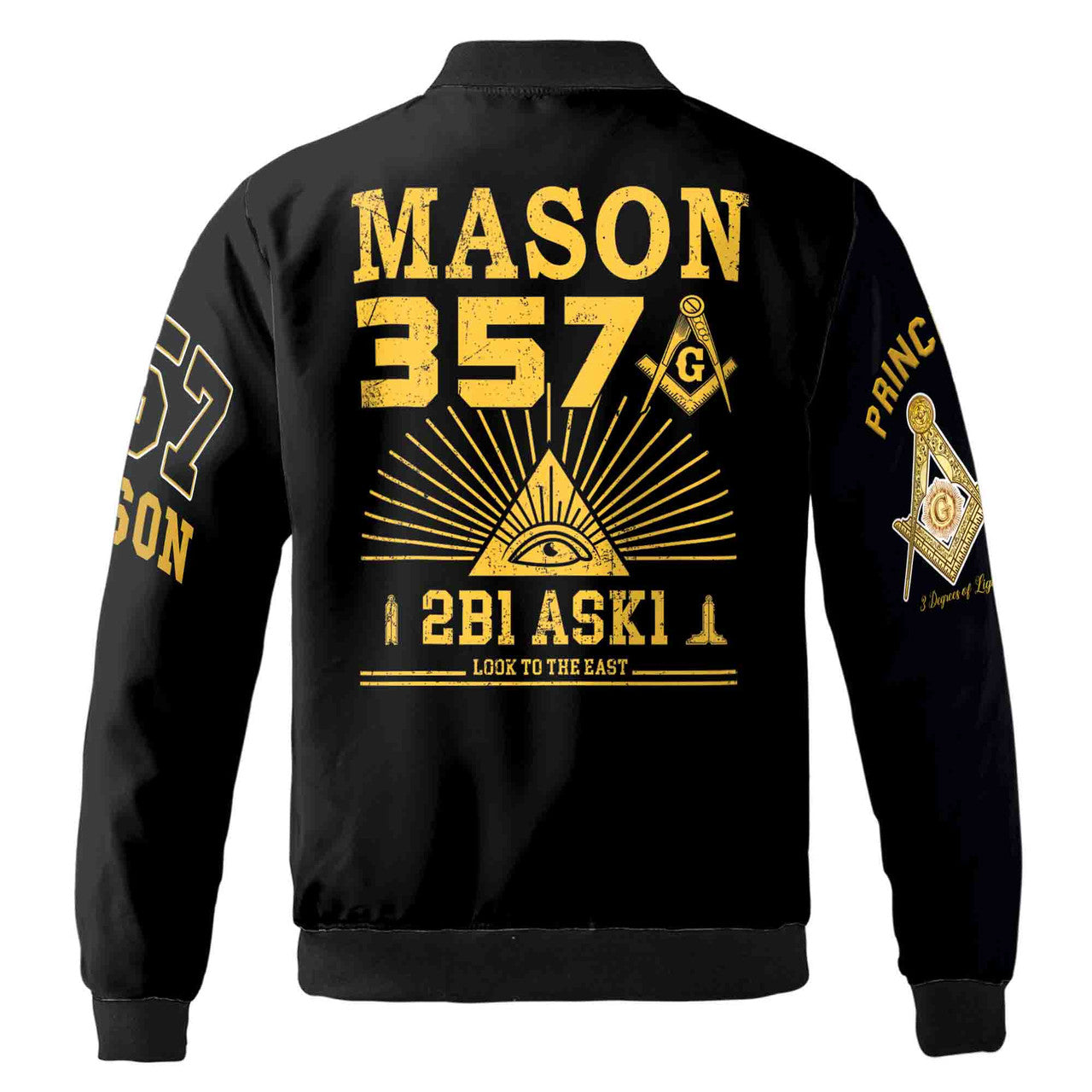 Customized Lodge Name and Number Freemasonry 357 Prince Hall Masonic Symbol Unisex Bomber Jacket S-5XL - FUKAMASONIC