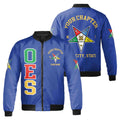 Custom Name Order of the Eastern Star OES Pentagon Up PHA Unisex Bomber Jacket S-5XL - FUKAMASONIC