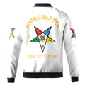 Custom Name Order of the Eastern Star OES Pentagon Up PHA Unisex Bomber Jacket S-5XL - FUKAMASONIC