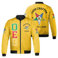 Custom Name Order of the Eastern Star OES Pentagon Up PHA Unisex Bomber Jacket S-5XL - FUKAMASONIC