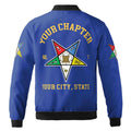 Custom Name Order of the Eastern Star OES Pentagon Up PHA Unisex Bomber Jacket S-5XL - FUKAMASONIC