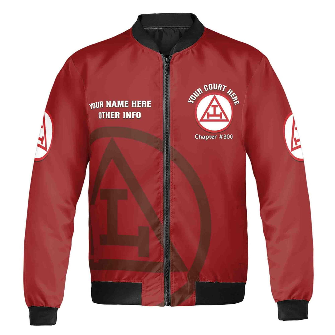 Custom Name Royal Arch Masonry York Rite Freemasonry Masonic Unisex Bomber Jacket S-5XL - FUKAMASONIC