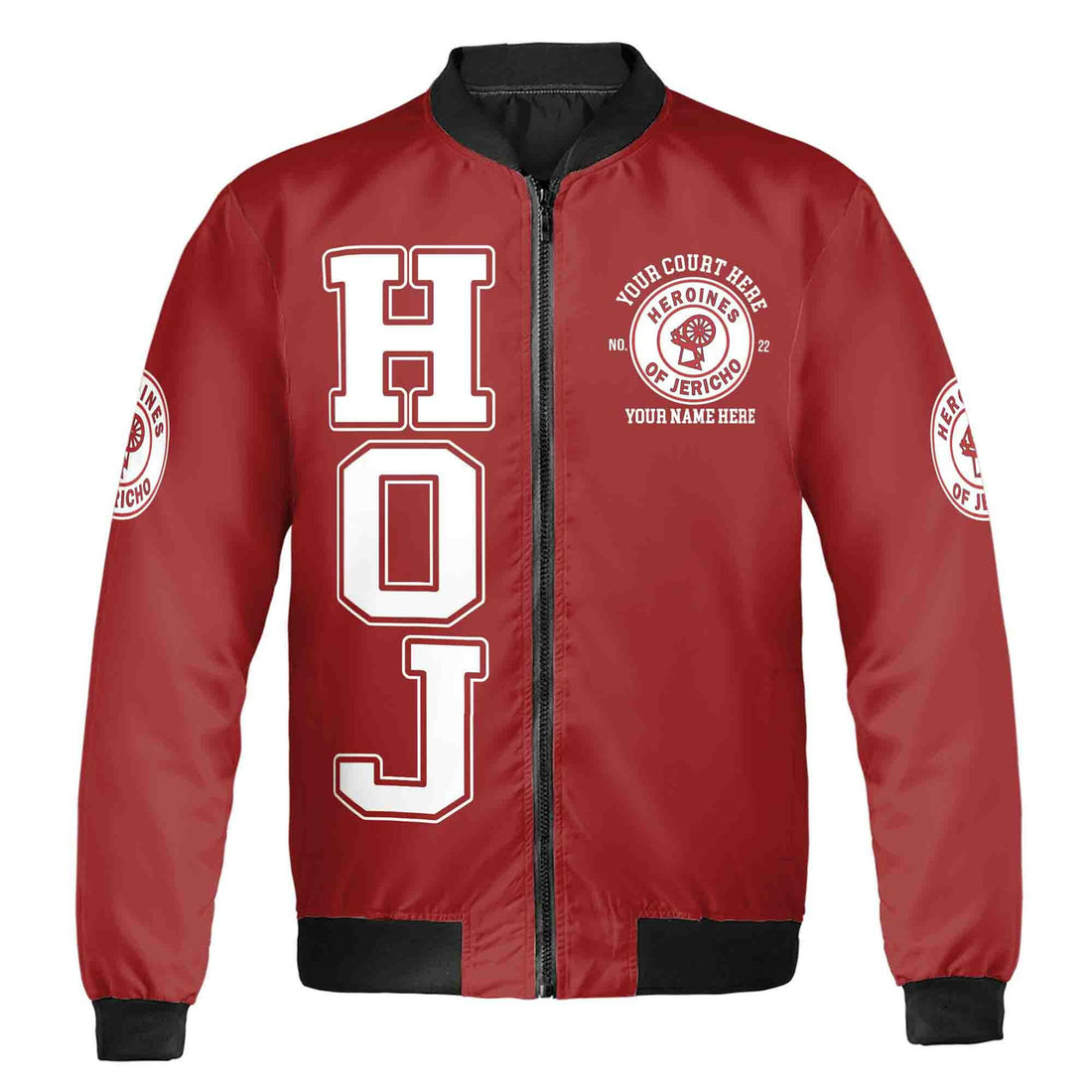 Custom Name HOI Heroines Of Jericho Freemasony OES Unisex Bomber Jacket S-5XL - FUKAMASONIC