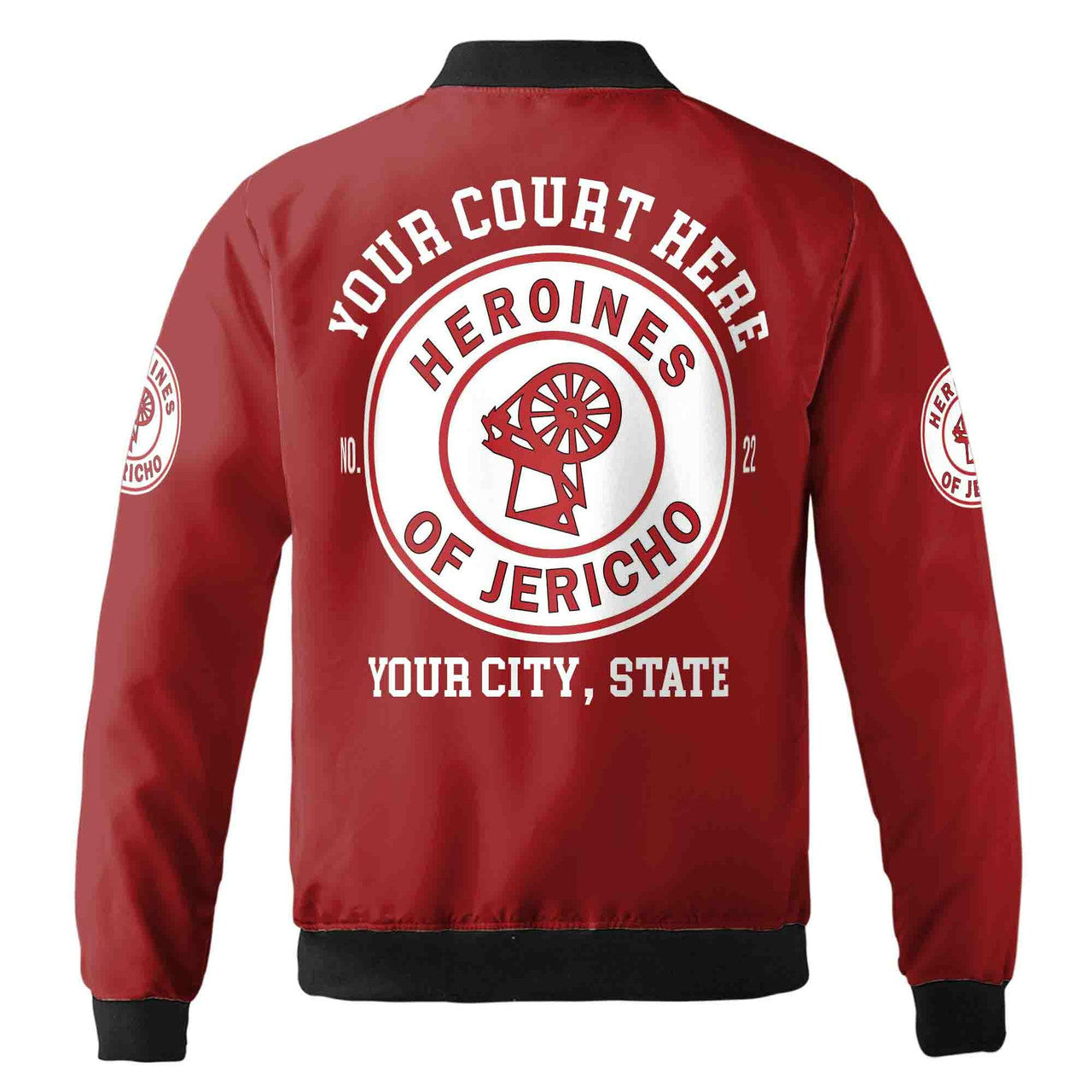 Custom Name HOI Heroines Of Jericho Freemasony OES Unisex Bomber Jacket S-5XL - FUKAMASONIC