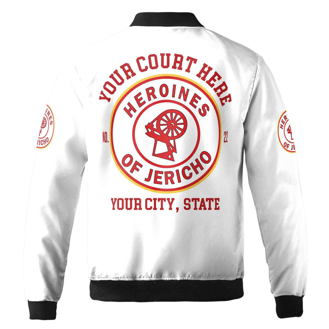 Custom Name HOI Heroines Of Jericho Freemasony OES Unisex Bomber Jacket S-5XL - FUKAMASONIC