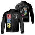 Custom Name Chapter Map Order Of The Eastern Star OES Mason Unisex Bomber Jacket S-5XL - FUKAMASONIC