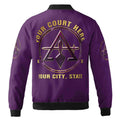 Custom Name Court York Rite Purple Unisex Bomber Jacket S-5XL - FUKAMASONIC
