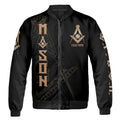 Customize Name, Lodge Name A.F. & A.M. Masonic Freemason Bomber Jacket S-5XL - FUKAMASONIC