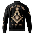 Customize Name, Lodge Name A.F. & A.M. Masonic Freemason Bomber Jacket S-5XL - FUKAMASONIC