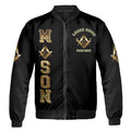 Customize Name Lodge Name Fremasonry Masonic PHA Unisex Bomber Jacket S-5XL - FUKAMASONIC