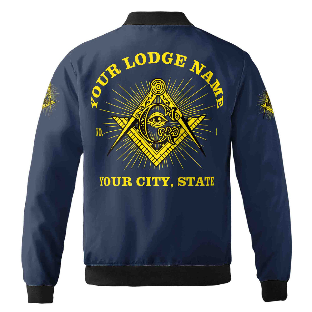Custom Name Lodge Name Fremasonry Masonic PHA Unisex Bomber Jacket S-5XL - FUKAMASONIC