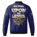 Custom Name Lodge Name Fremasonry We Meet Upon The Level Masonic Bomber Jacket - FUKAMASONIC
