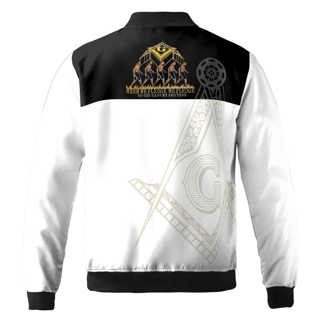 Customize Lodge Name, Name and Number PHA Freemasonry Masonic Bomber Jacket - FUKAMASONIC