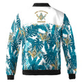 Customize Name Lodge Name Masonic Freemasonry Tropical Plants Unisex Bomber Jacket - FUKAMASONIC