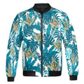 Customize Name Lodge Name Masonic Freemasonry Tropical Plants Unisex Bomber Jacket - FUKAMASONIC