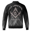 Customize Name Lodge Name Masonic Freemasonry Emblem Mason Unisex Bomber Jacket - FUKAMASONIC