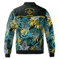 Customize Name Masonic Freemasonry Lodge Tropical Plants Bomber Jacket S-5XL - FUKAMASONIC