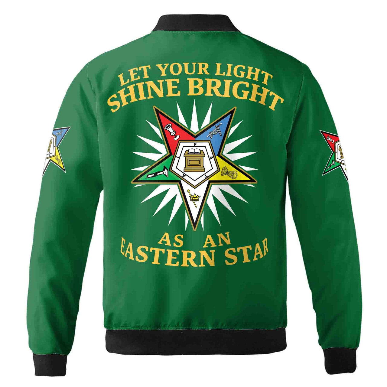 Custom Name Chapter Name OES Let Your Light Shine Bright Unisex Bomber Jacket S-5XL - FUKAMASONIC