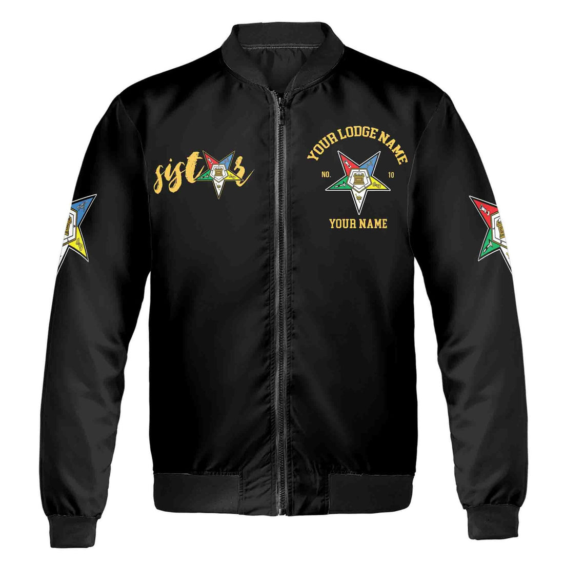 Custom Name Chapter Name OES Order Of The Eastern Star Unisex Bomber Jacket S-5XL - FUKAMASONIC