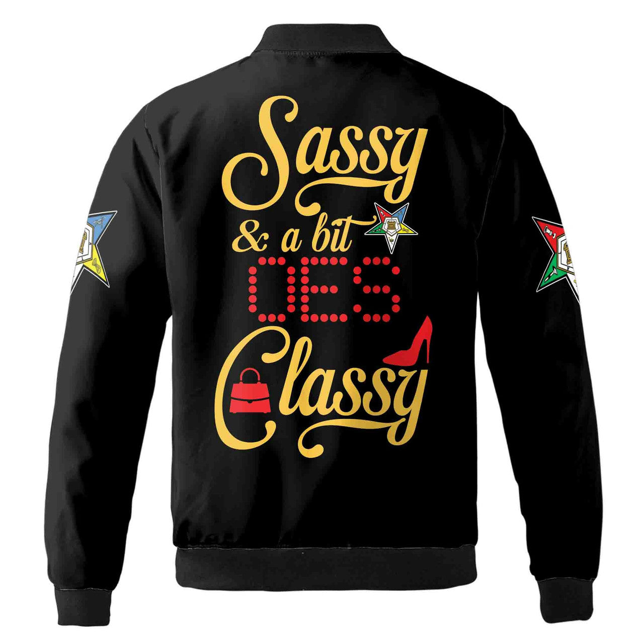 Custom Name Chapter Name OES Sassy and Classy Unisex Bomber Jacket S-5XL - FUKAMASONIC