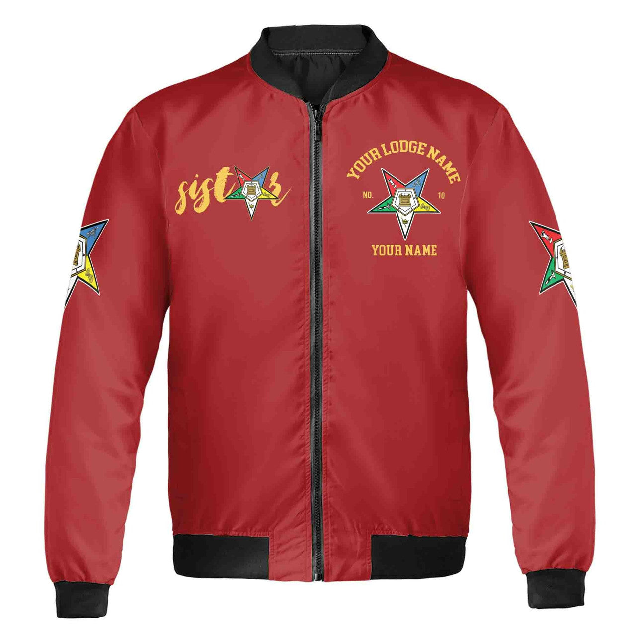 Custom Name Chapter Name OES Beautify Sistars Unisex Bomber Jacket S-5XL - FUKAMASONIC