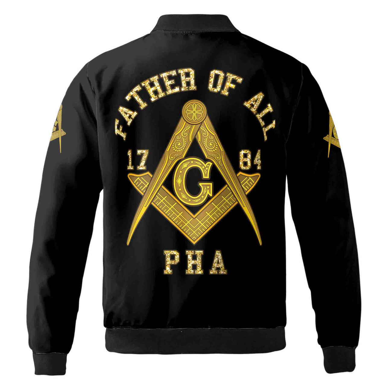 Customize Name F. & A.M. Father of All PHA Freemasonry Masonic Bomber Jacket - FUKAMASONIC