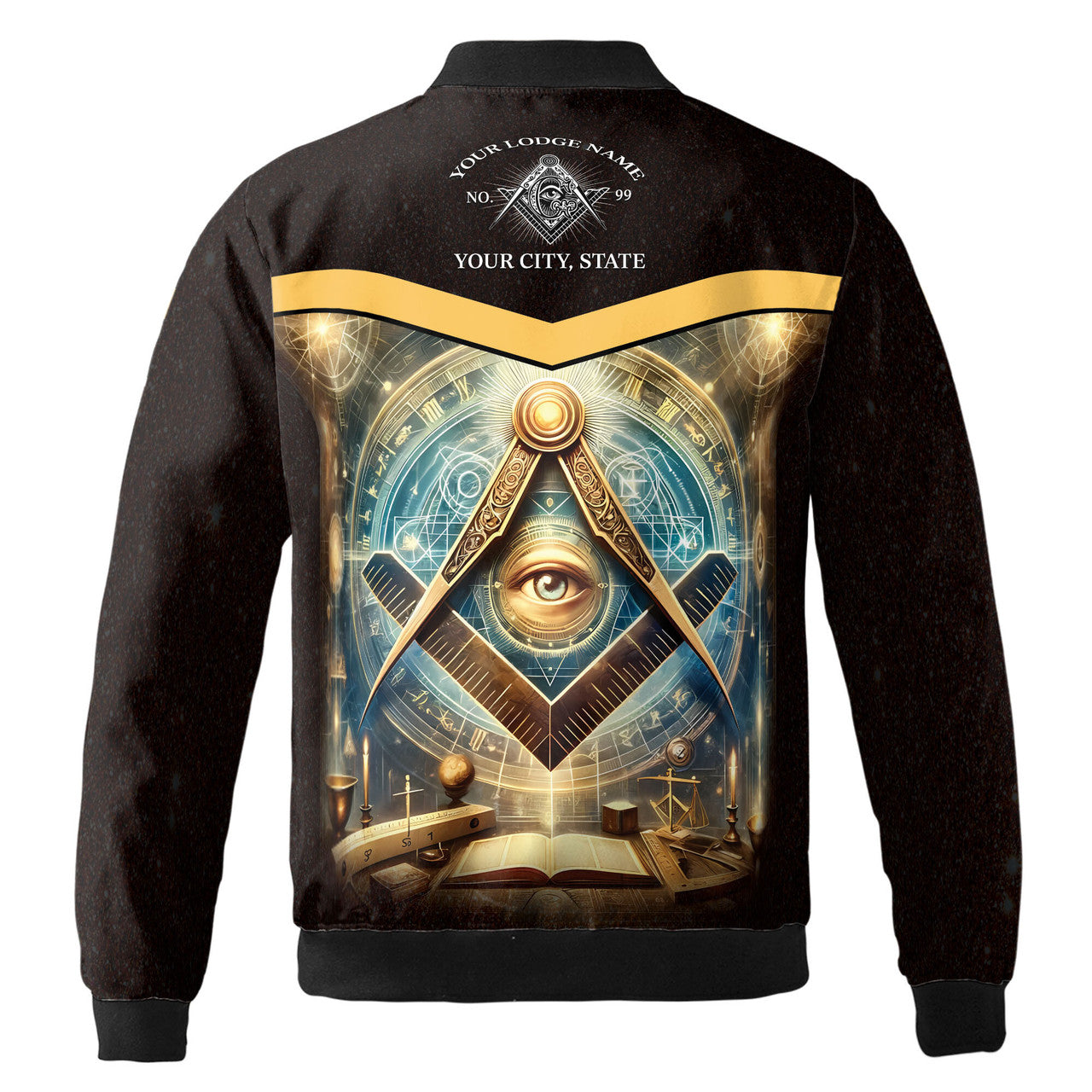 Personalized Master Mason Freemasonry Mystic Bomber Jacket S-5XL - FUKAMASONIC