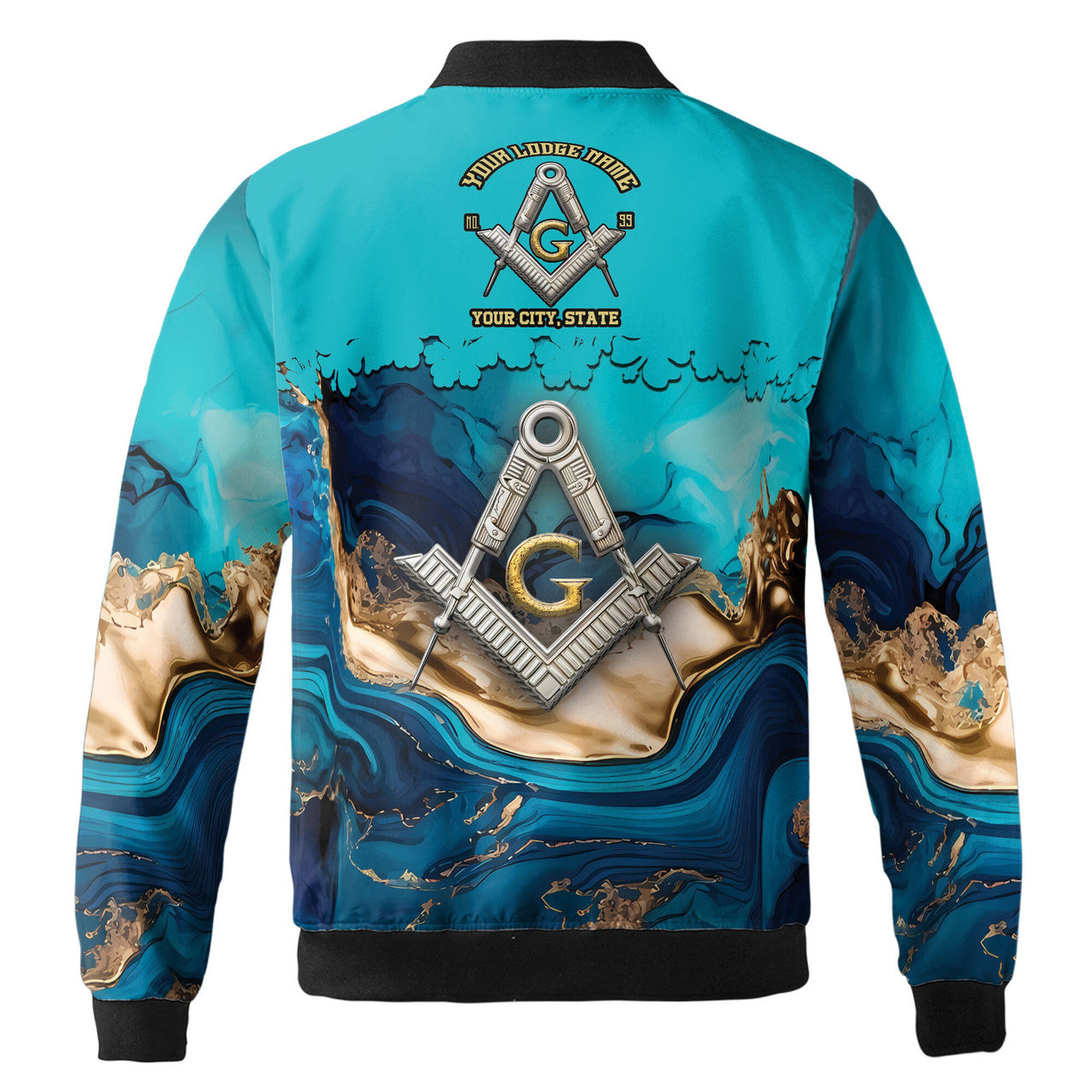 Customized Mansonry Master Mason Marbling Bomber Jacket S-5Xl - FUKAMASONIC